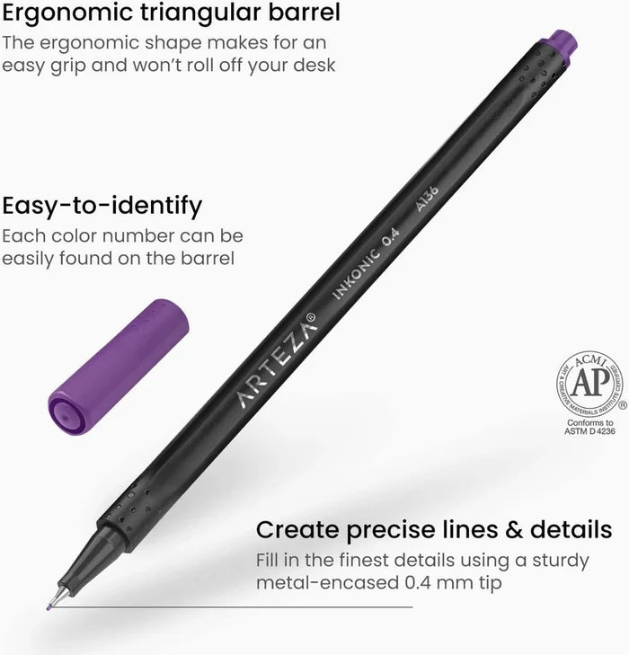 Arteza® Inkonic™ Fineliner Pens Set, 48 Pc.