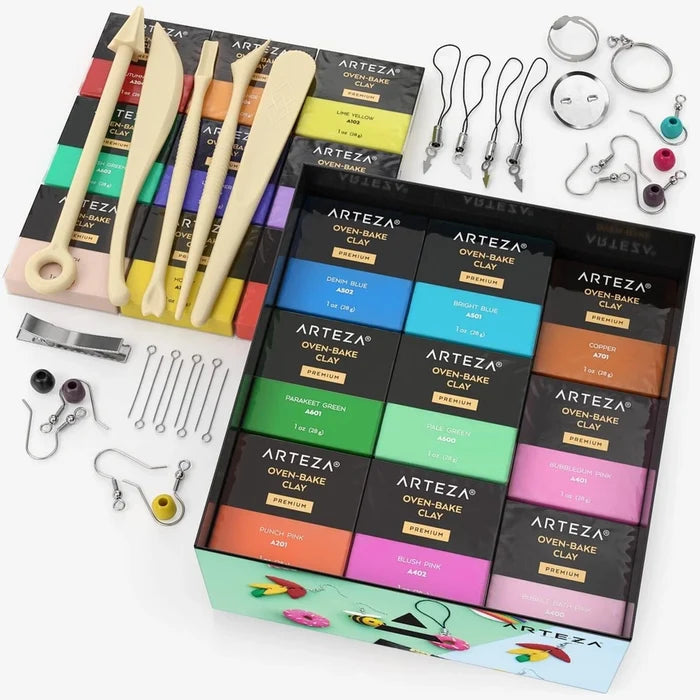 Arteza® Oven Bake Clay, Tools, & Accessories Set, 42 Colors