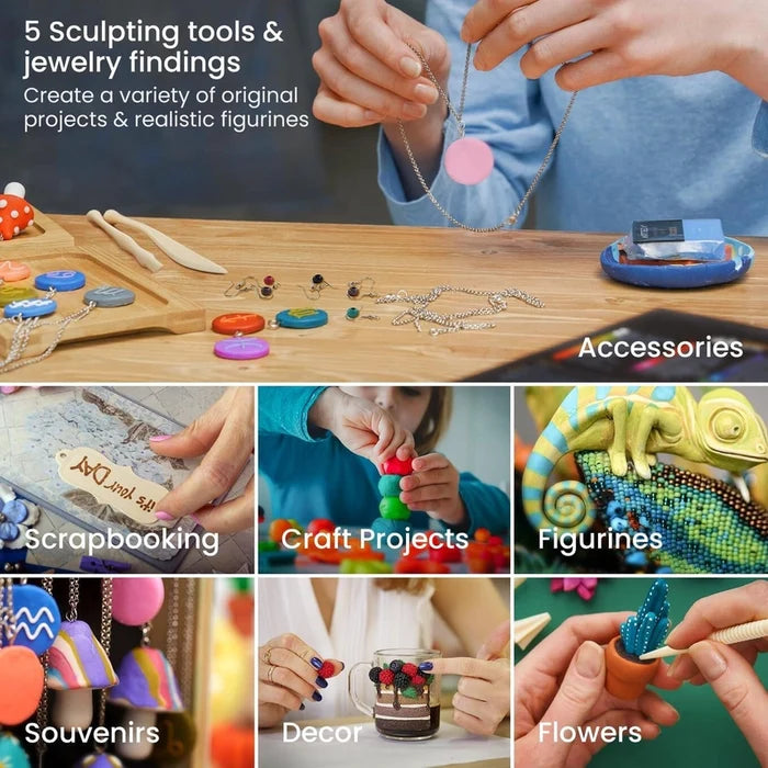 Arteza® Oven Bake Clay, Tools, & Accessories Set, 42 Colors