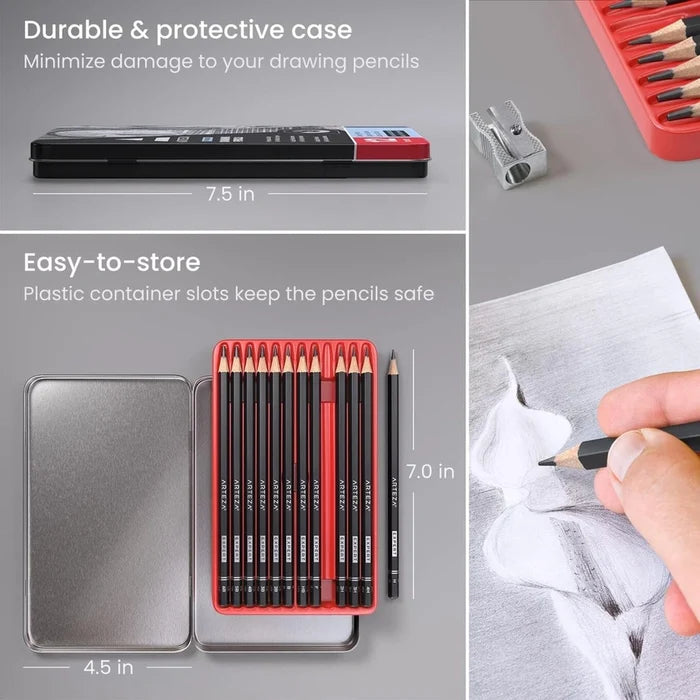 Arteza® Pro Series Drawing Pencils Set of 12