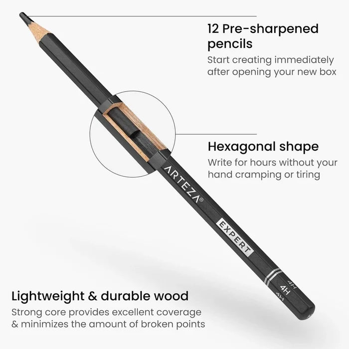 Arteza® Pro Series Drawing Pencils Set of 12