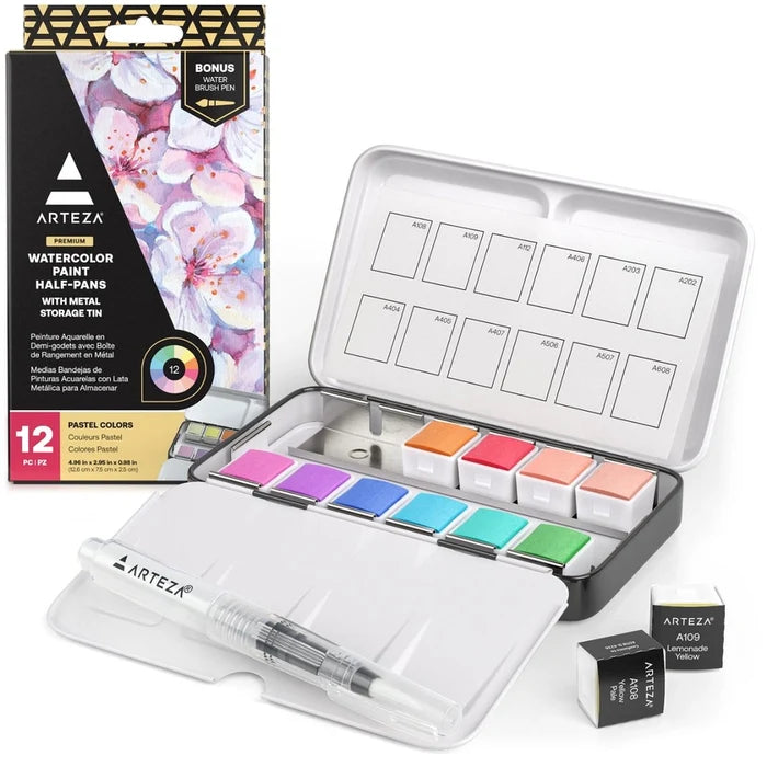 Arteza® Watercolor Half Pans Sets