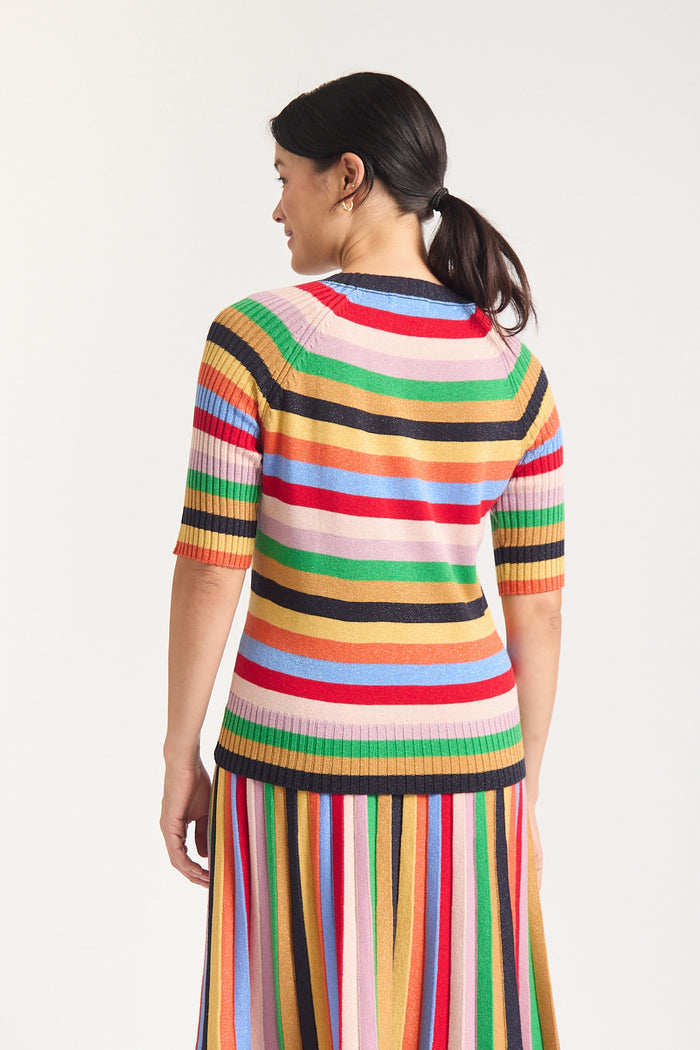 Avenue Lurex Top  In Rainbow