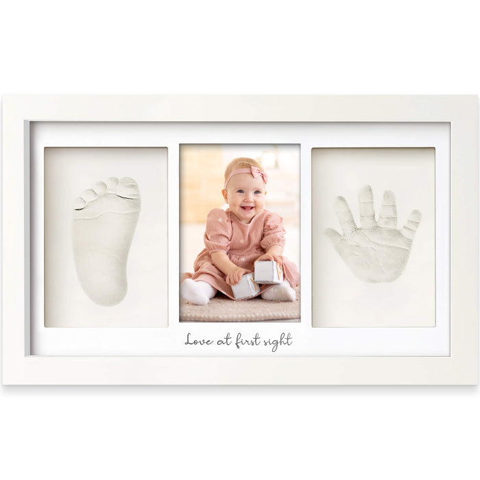 Baby Handprint & Footprint Keepsake Duo Frame