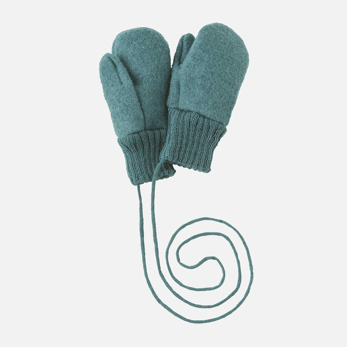 Baby & Kids Boiled Merino Wool Mittens - Eucalyptus