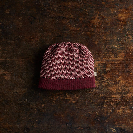 Baby & Kids Merino Wool Beanie - Cassis/Soft pink