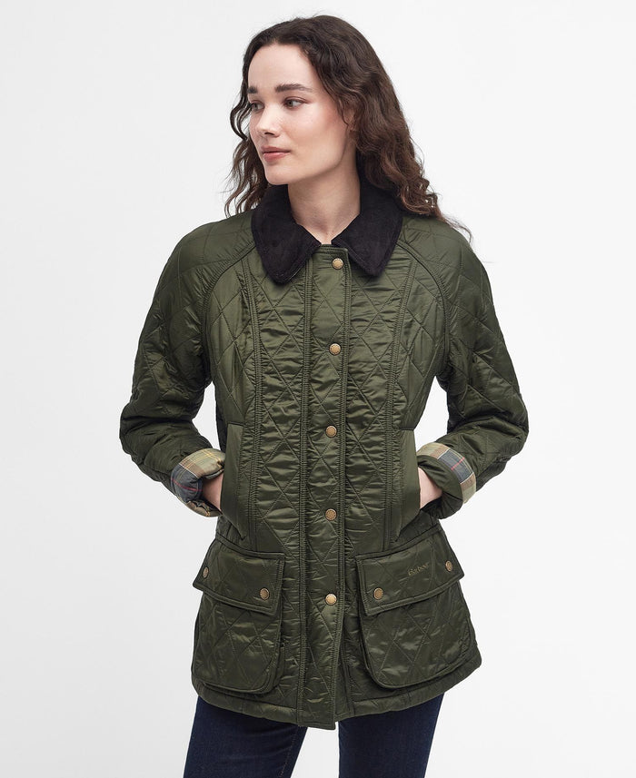 Front view of the Barbour Beadnell Polarquilt Jacket