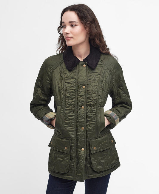 Front view of the Barbour Beadnell Polarquilt Jacket