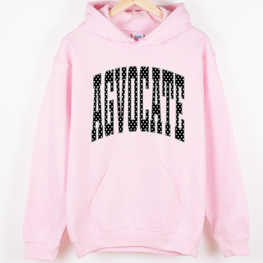Black and White AGvocate Polka Dot– Hoodie