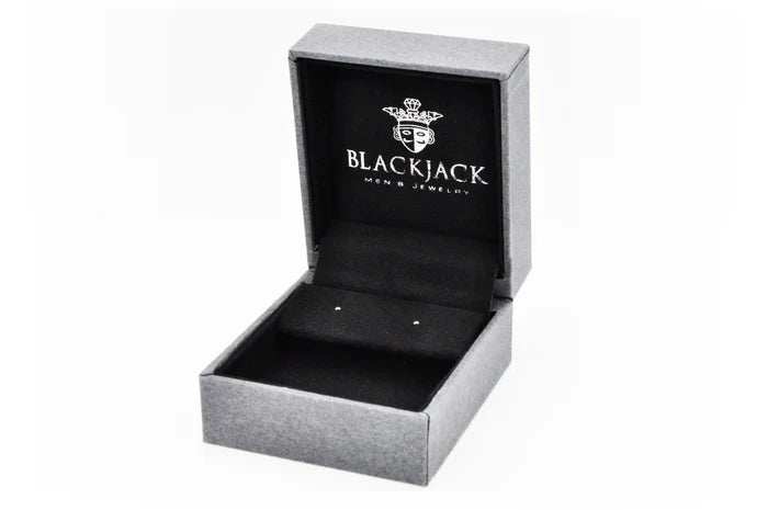 Black CZ Triangle Stainless Steel Studs