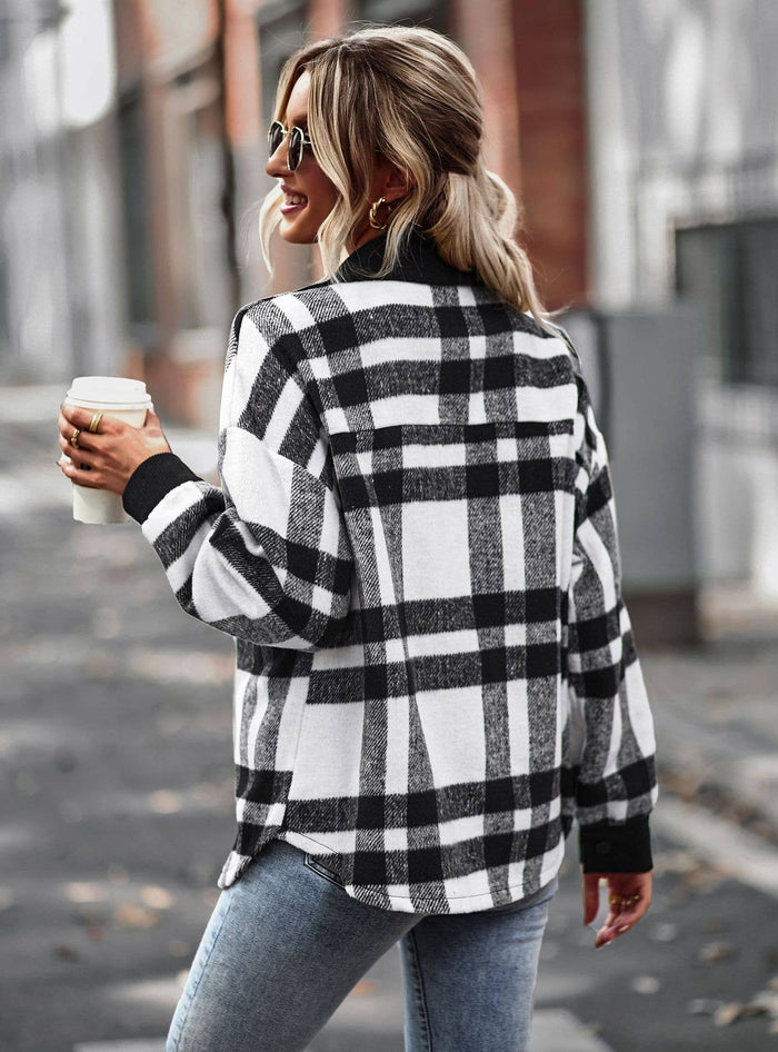 Black Plaid Button Down - Intimate Whispers