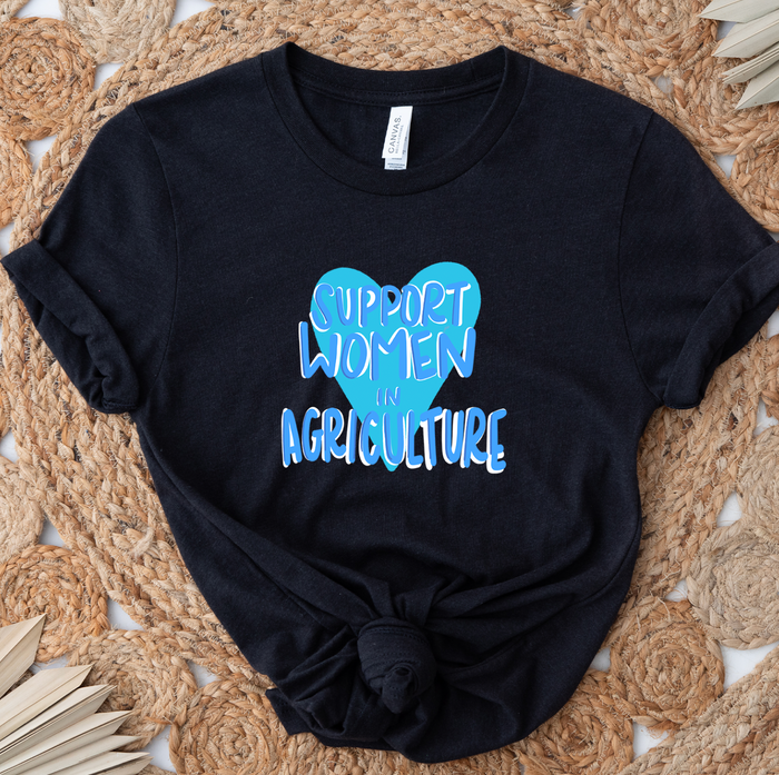 Blue Heart Support Women In Ag- Bella Canvas T-Shirt