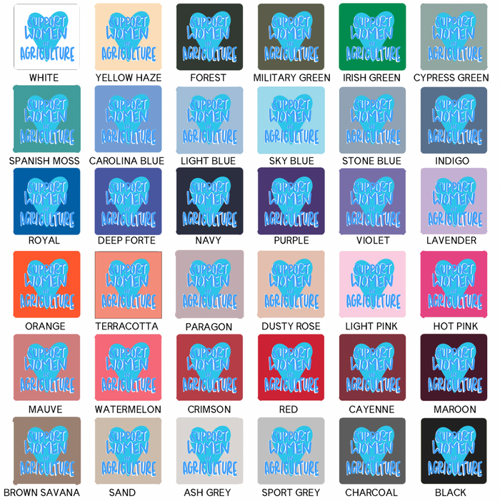 Blue Heart Support Women In Ag– Crewneck