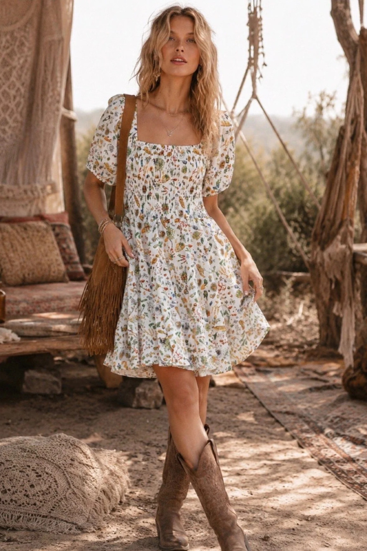 Bohemian Charm Bodice Dress-Cute-Trendy-Shop-Womens-Boutique-Clothing-Store