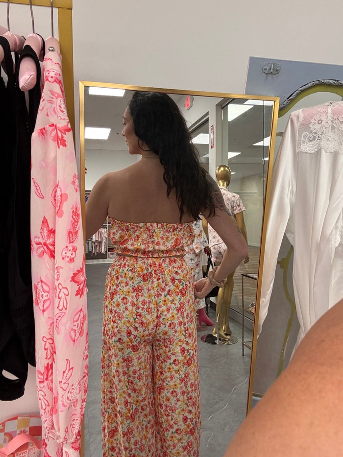 Boho Floral Bandeau and Pants Set - Intimate Whispers