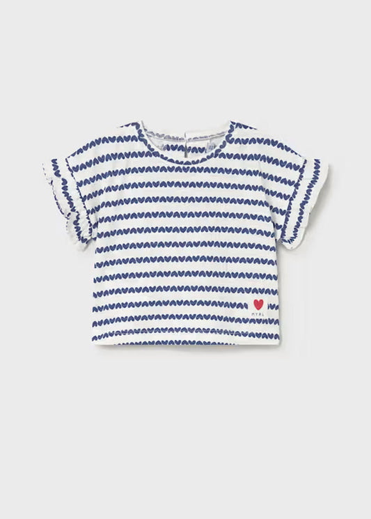 Bonnie Heart Printed Tee - Porcelain
