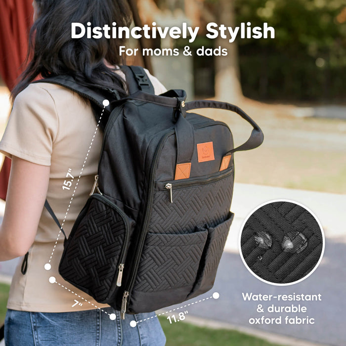 Distinctively Stylish: For moms & dads, water-resistant & durable oxford fabric