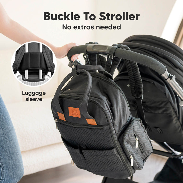 Buckle To Stroller: No extras needed, luggage sleeve