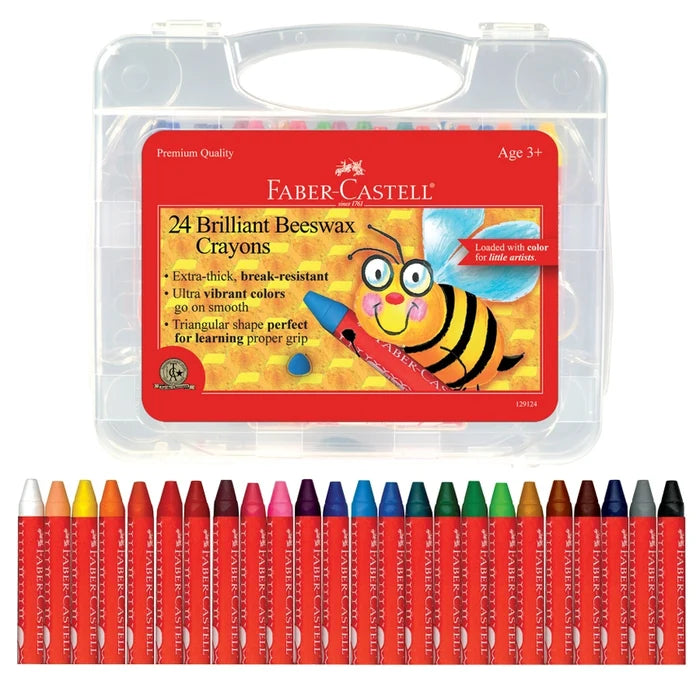 Brilliant Beeswax Crayons with Storage Case - Set of24