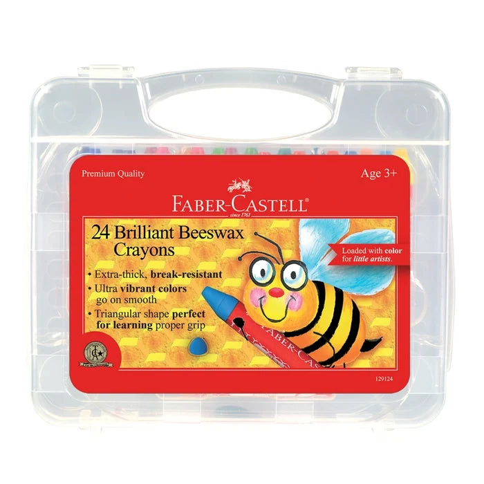 Brilliant Beeswax Crayons with Storage Case - Set of24