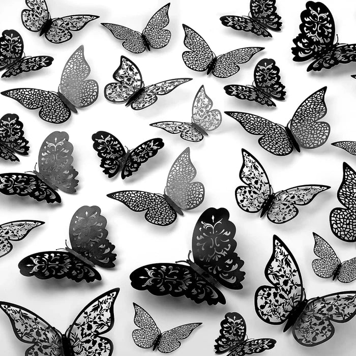 Butterfly Wall Decor 48 Piece Set