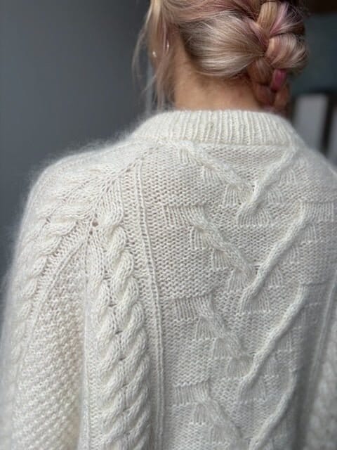 Cable Joy Sweater, knitting kit in Önling No 3 + silk mohair