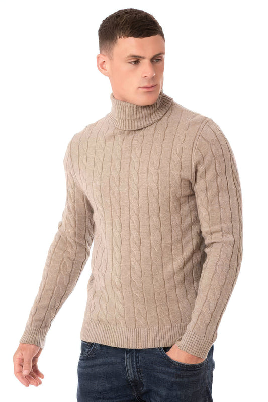 Cable Knit Turtleneck Jumper