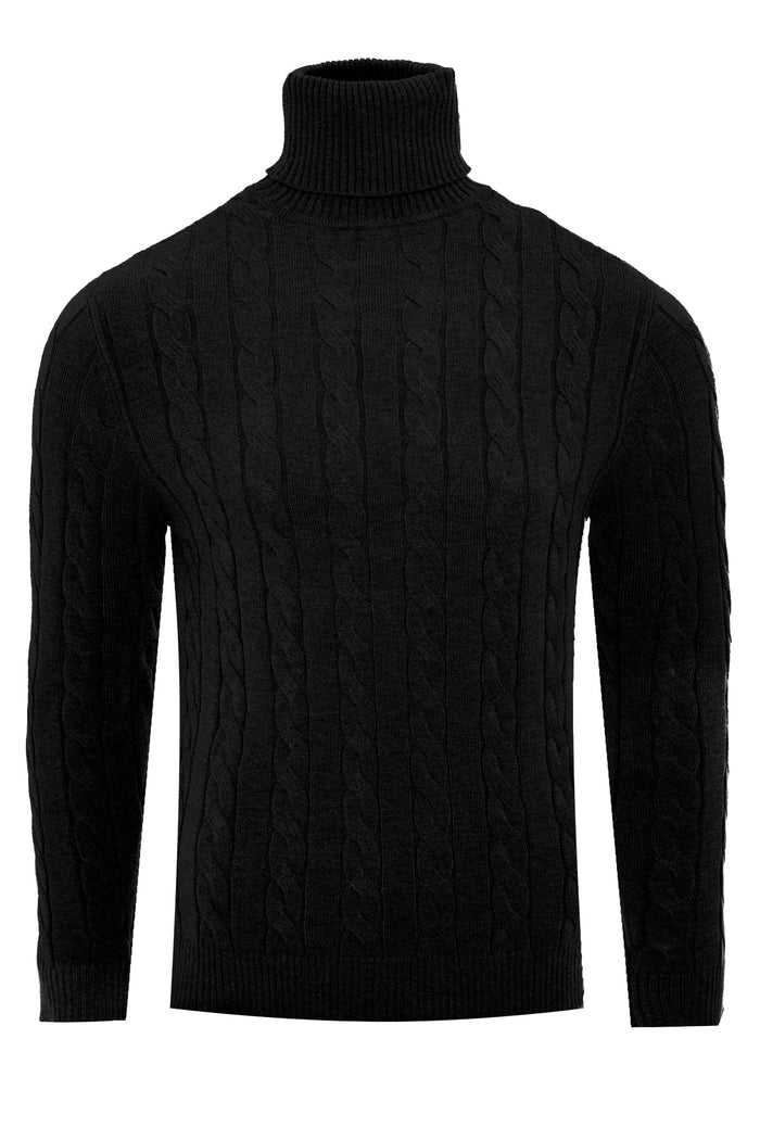 Cable Knit Turtleneck Jumper