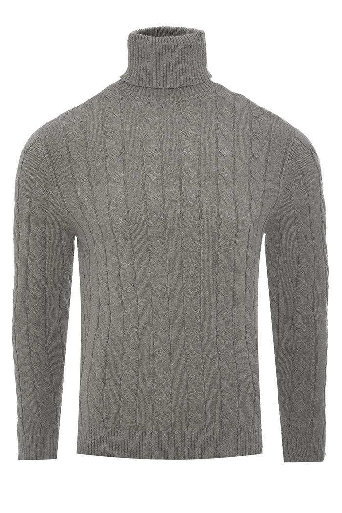 Cable Knit Turtleneck Jumper