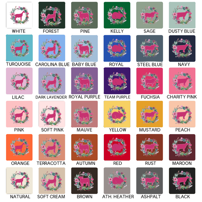 CACTUS WREATH Animals - Choose Your Animal - Bella Canvas T-Shirt