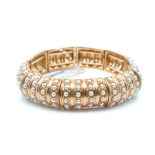 Style the Candace Stretch Pearl Bracelet exclusively at Born To Glam