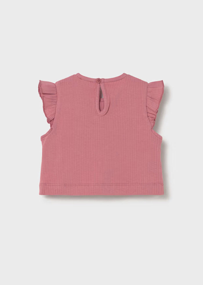 Carly Rib Knit Tie Top - Blush