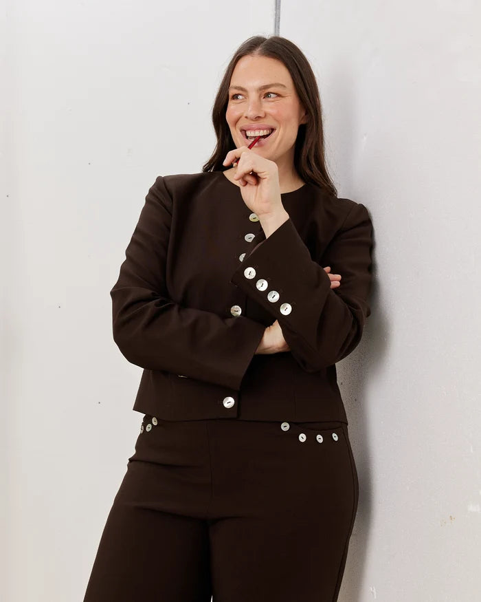 CAROLYN BLAZER ESPRESSO