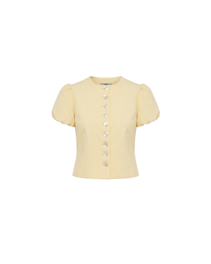 CAROLYN PUFF SLEEVE BLAZER BUTTER