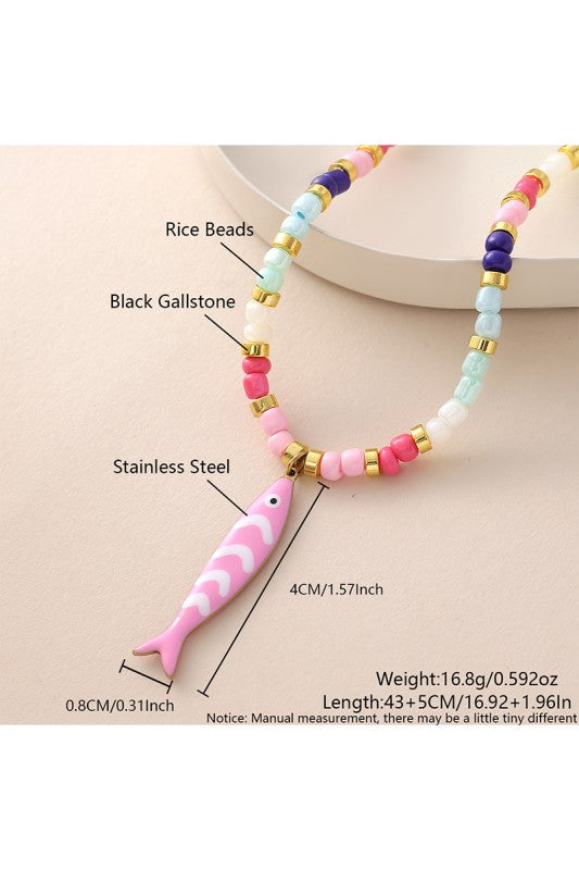 Catch of the Day Beaded Fish Choker-1-Cute-Trendy-Shop-Womens-Boutique-Clothing-Store
