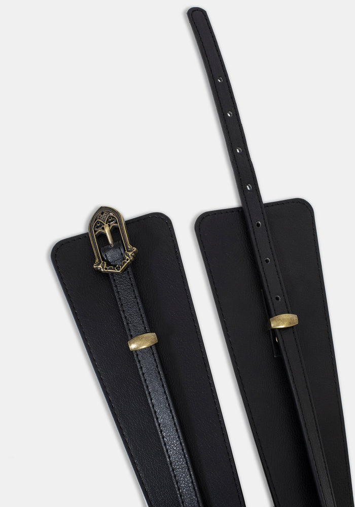 Cathedral Buckle Waist Belt - Gold