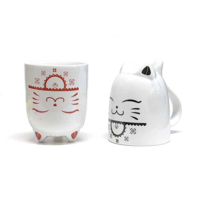 Ceramic Cat Mug Set of 2