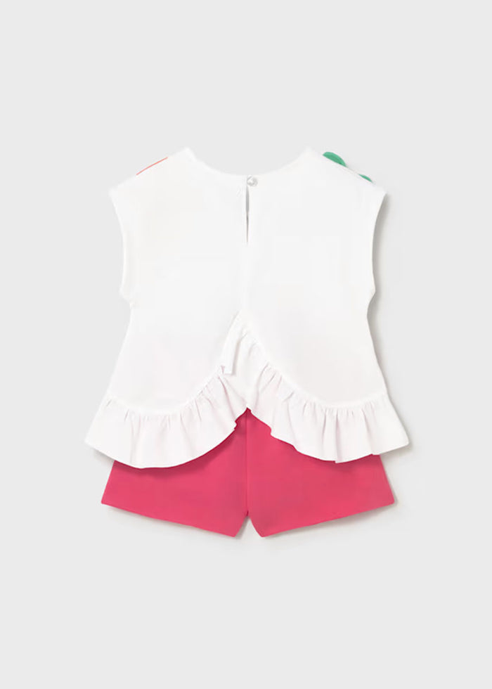 Cerise Fruity Shorts Set - Hibiscus