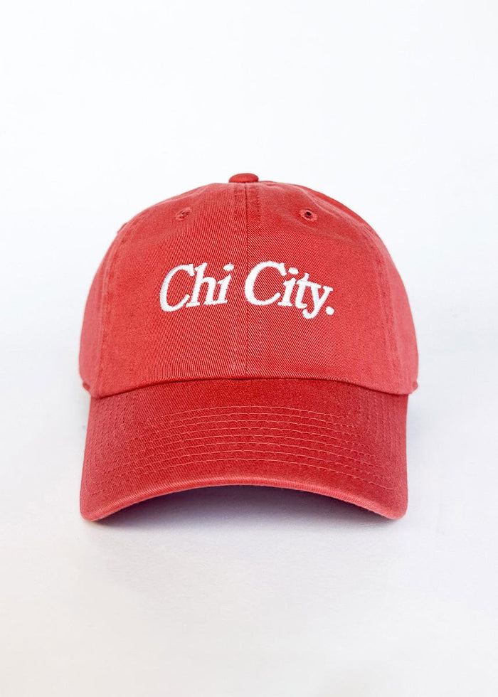 Chi City Dad Hat - Washed Red