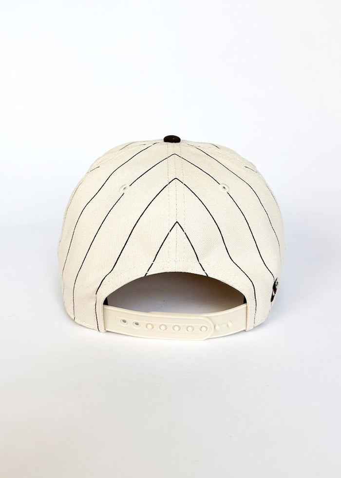 Chicago Puff Pinstripe Baseball Cap - Espresso