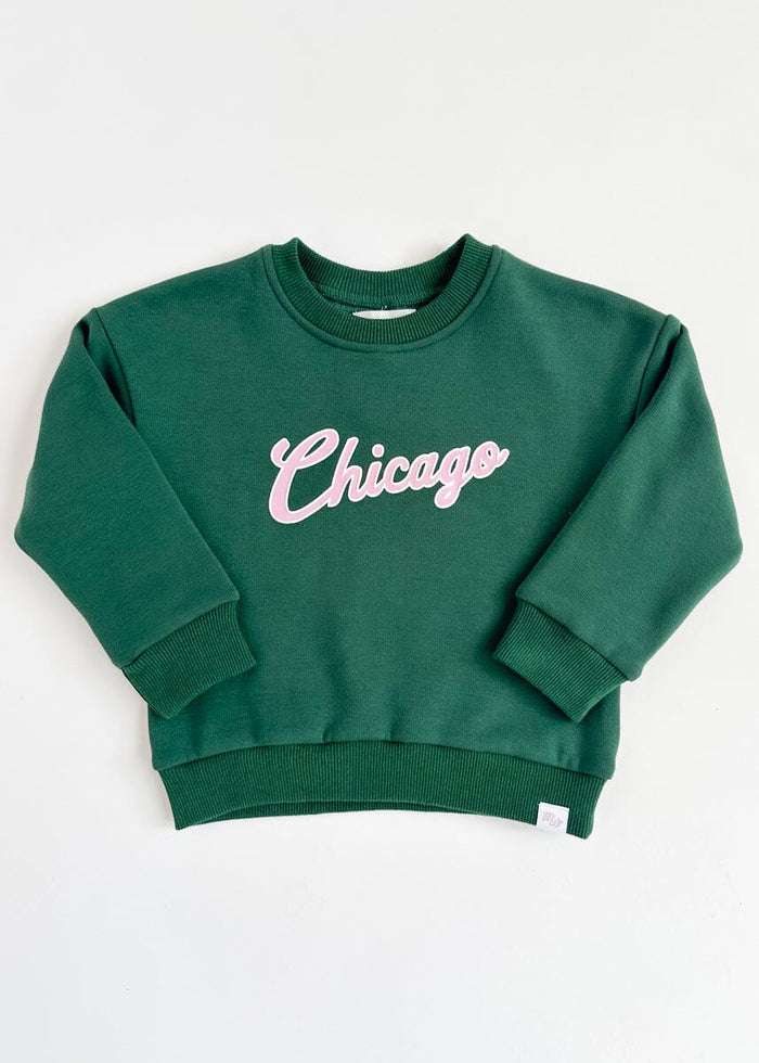 Chicago Script Sweatsuit Set - Green