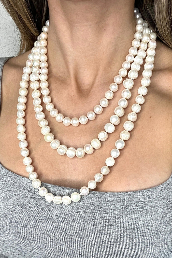 Style the Classic Pearl Long Necklace exclusively at Born To Glam