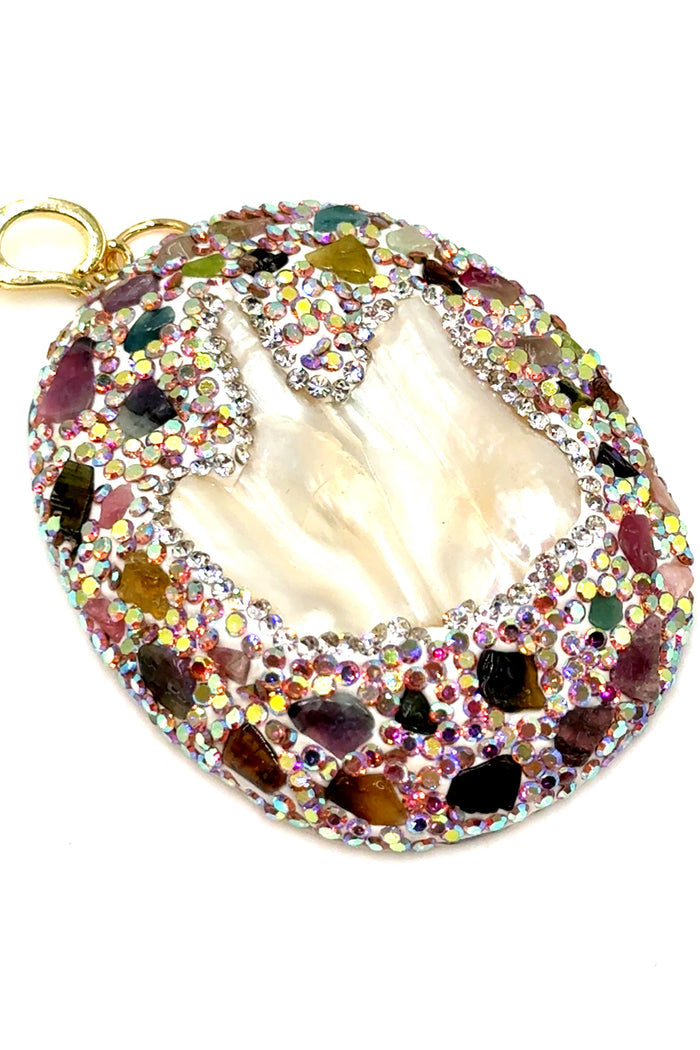 Style the Clip on Gemstone Sterling Silver Pendant exclusively at Born To Glam