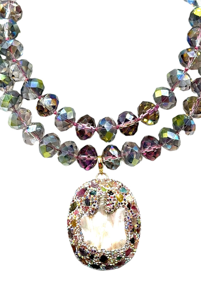 Style the Clip on Gemstone Sterling Silver Pendant exclusively at Born To Glam