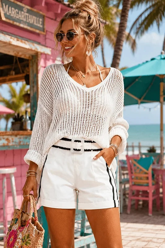 Coastal Chic Belted Mini Shorts-Cute-Trendy-Shop-Womens-Boutique-Clothing-Store