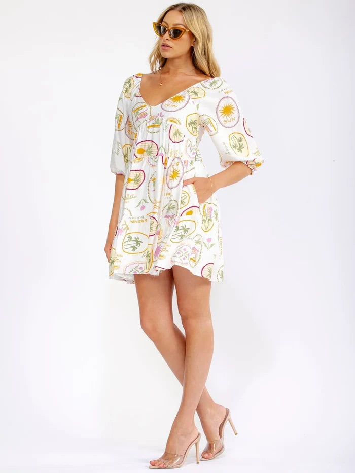 Coastal Escapes Babydoll Dress-Cute-Trendy-Shop-Womens-Boutique-Clothing-Store