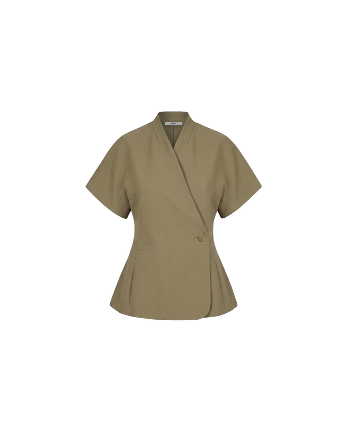 COCO SHORT SLEEVE BLAZER MARTINI OLIVE