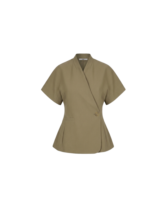 COCO SHORT SLEEVE BLAZER MARTINI OLIVE