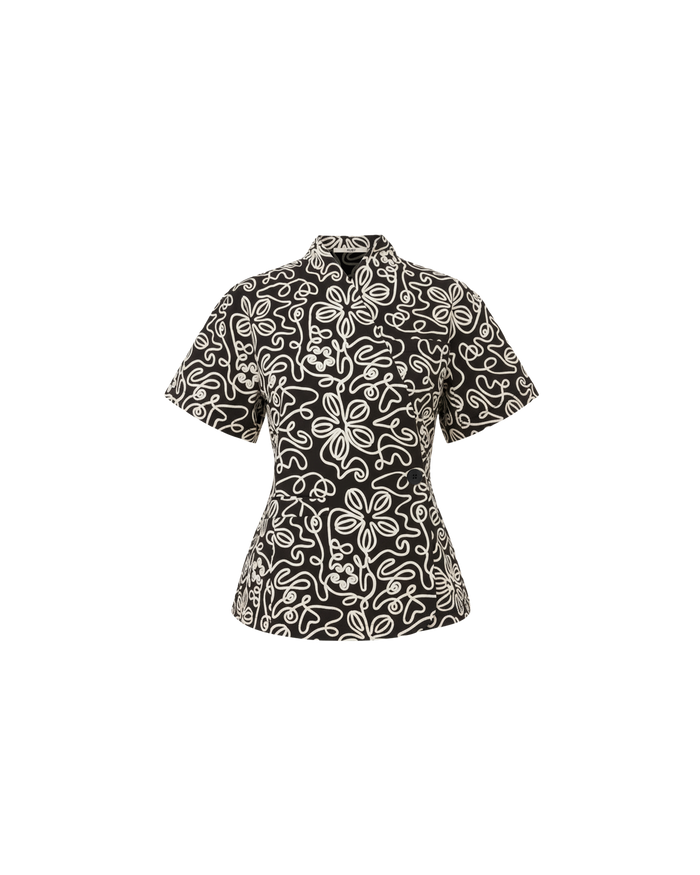 COCO SHORT SLEEVE TOP SARDINIA FLORAL SECOND