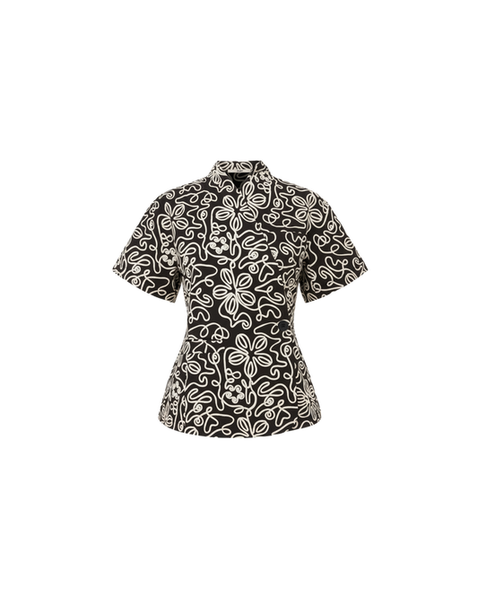 COCO SHORT SLEEVE TOP SARDINIA FLORAL SECOND